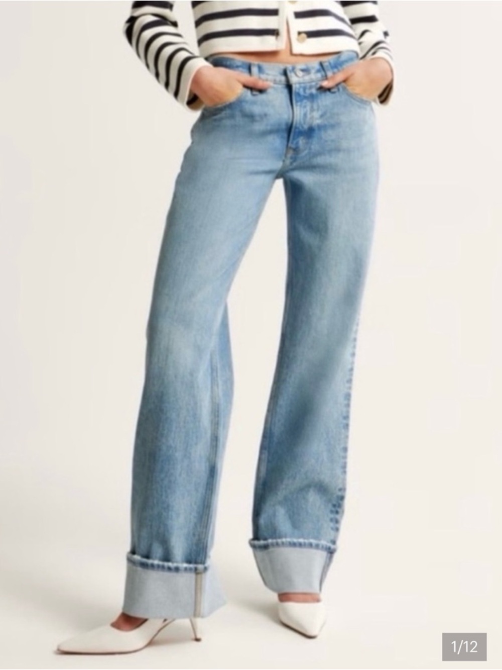 Abercrombie & Fitch The Baggy Low Rise Light Blue Jeans